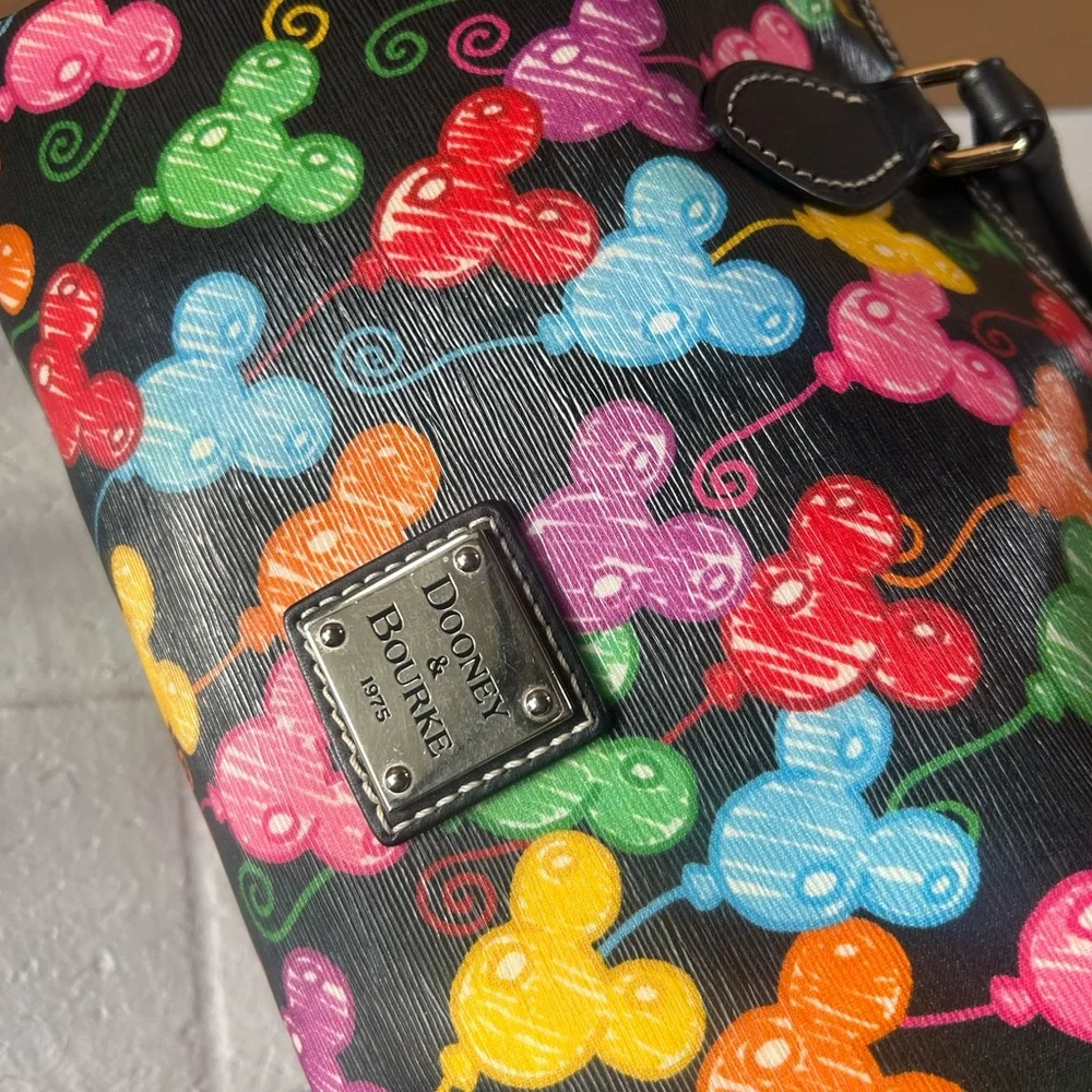 Retired Dooney & Bourke Disney Parks 10th Anniversary Mickey Balloons Satchel - Picture 16 of 16